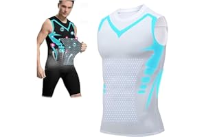 GOZYLA Debardeur Homme, Débardeurs Compression Corset Amincissant Tee Shirt sans Manche Hommes Gynécomastie Gaine Gilets Sport Mise Forme Ionique