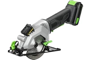GALAX PRO Mini Circular Saw, 20V 3400RPM Professional Cordless Circular Saw, Adjustable Angle and Depth,Max Cutting Depth 42.8mm (90°), 28mm(45°),Laser Guide,Blade 115mm
