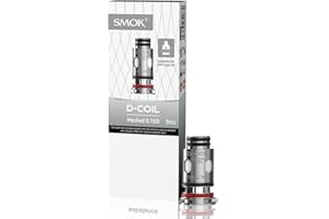 SMOK D-Coil Replacement Coils, Meshed 0.15 Ohm, Sub Ohm Coil, Ideal for DTL, 55W-65W, Leak-Resistant, Works With X-Priv Plus, X-Priv Solo, 2mL Capacity, SMOK Vaping Coils, Pack of 5, No Nicotine