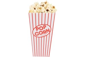 HENBRANDT - Lote de 10 cajas pequeñas para palomitas de maíz, 14 x 7,5 cm, diseño retro, caramelos, contenedor para fiestas de cumpleaños, noches de cine y Navidad