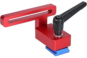 Evwoge Type-30 Mitre Track Stop, Alloy Steel T Track Stop, T Track Accessories, for T Track T Slot Track Woodworking DIY Tool Accurate Length Limit Device