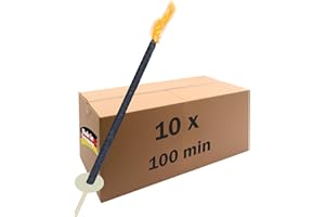 Krause & Sohn Fackel Hochwertige 100 Min. Brennzeit (10 Stück) - Top Qualitätsfackel - Made in Germany - Wachsfackel