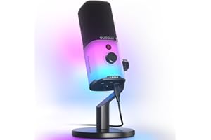 MAONO Micrófono Gaming XLR/USB, Micrófono Dinamico para PC PS4/5 con RGB para transmisión de Podcast, grabación Vocal, Microfone Ordenador con cancelación de Ruido, botón de Silencio