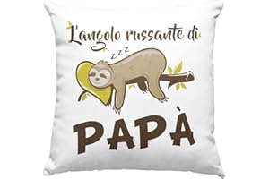 VULFIRE Papà Cuscino Federa Regalo uomo compleanno originale Idee Regali per lui Festa del papà, L'angolo russante di papà 3 - Senza Imbottitura (40_x_40_cm, Bianco 3)