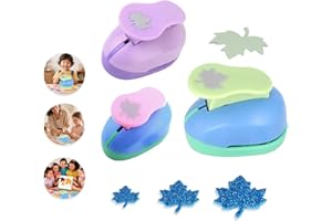 EYLKEUP Stanzer Ahornblatt 3 Stück Motivstanzer Papierstanzer Motivlocher Stanzer Set für DIY, Scrapbooking, Fotoalben, Basteln, Grußkarten (9mm 16mm 25mm)