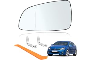 ROSEDREAMER Spiegelglas Ersatz für Opel Astra H 2004-2008 Außenspiegel Glas Fahrerseite Beheizbar Ersatzspiegelglas Außenspiegel Asphärisch Auto Spiegelglas Links Rückspiegelglas ABS-Seitenspiegelglas