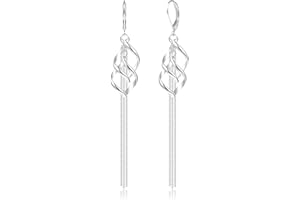 ALEXCRAFT Pendientes Mujer Plata Largos, Pendientes Colgantes Perlas Plata 925, Elegante, Ligeros, Hipoalergénicos, para Fiesta, Banquete, Regalos de Joyería
