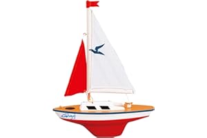 GÜNTHER FLUGSPIELE Paul Günther 1802 - Barca a vela Giggi, piccolo gommone per giocare, circa 24 x 32 cm, di alta qualità e pronto navigare, lago, spiaggia vasca da bagno