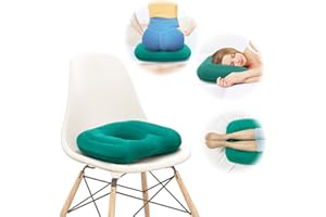 NEVIFE Inflatable Donut Pillow,Hemorrhoid Cushion- Excellent for Tailbone, Prostate, Sciatica, Bed sores, Postpartum Pregnancy, Post-Surgical Pain-Orthopedic Firm seat Cushion for Home, Office or car (green)