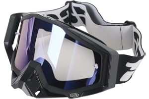 Motocrossglasögon - Motorcykelglasögon, MTB-glasögon, Vind- och däcktäta för motocross, enduro och dirt bike - För män och kv