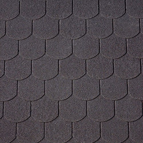 Preisvergleich Produktbild [13,33 EUR / m²] -Dachschindeln Biberschwanzschindeln schwarz, 3 m², Dachbelag, Bitumenschindeln Dacheindeckung Gartenhaus Dachschindeln
