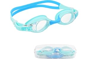 YSTP Lunettes de natation pour enfants et jeunes adolescents de 6 à 14 ans, vision large, anti-buée, anti-buée, protection UV