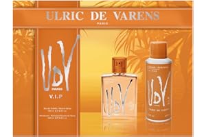 ULRIC DE VARENS - Coffret Parfum Homme UDV VIP - Eau de Toilette 100 ml + Déodorant Spray 200 ml - Boisé, Marin, Agrumes Pétillants