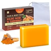 Kojic Acid &amp; Turmeric Soap for Dark Spots 100g | With Retinol, Collagen, Vitamin C &amp; Shea Butter, Deep Hydrate, Paraben &amp; SLS
