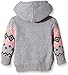 Dirkje Baby Girls' Aztec Hooded Long sleeve Hoodie - Grey (Grey Mele/Navy/Bright Orange), 9 Months