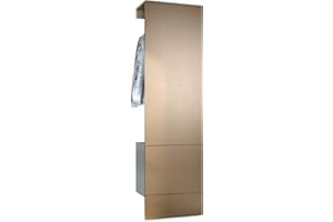 Vladon Garderobe Carlton Set 5, Made in Germany, Wandgarderobe aus Flur-Paneel mit Kleiderstange & Wandschrank, Anthrazit matt/Bronze Optik (52 x 193 x 35 cm)