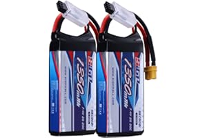 ANICEMOON SIGP 2S Batterie LiPo 1350mAh 7,4V 20C Emballage Souple avec Fiche XT30 pour Avion RC Quadcopter Hélicoptère Drone FPV Loisirs de Course 2 Paquets