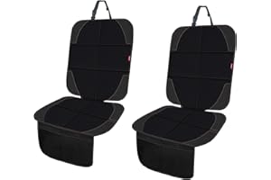 ‎MORROLS MORROLS Autositzschützer, 2 Pack Ledersitzschützer für Kinderautositze mit rutschfestem Boden wasserdicht große Netztaschen Leder und Stoff Autositze für SUV, Limousine, Kofferraum