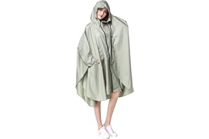 Wetry - Poncho de Pluie pour Femme Cape Pluie Réutilisable Coupe-Vent Étanche pour Vélos, Camping, Excursions, Urgence