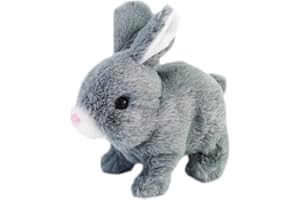 ZBATHTOY Hopping Bunny toy for 1-6 Year Old Walking Rabbit Toys for Kid Toy Electronic Interactive Rabbit Toy Gifts Age 2 3 4 5 Plush Rabbit Toy for Boy Baby Girls Birthday Gift Present 1-6 Years Old