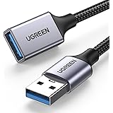 UGREEN Câble Rallonge USB 3.0 5Gbps Câble Extension USB 3.0 Mâle A vers Femelle A Compatible avec Oculus Rift, Clé USB, Hub U