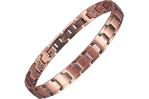 EnerCoppeX Tobillera de cobre para hombres contra artritis y articulaciones, pulsera magnética de cobre puro, imán eficaz de alivio del dolor, regalo de joyería saludable