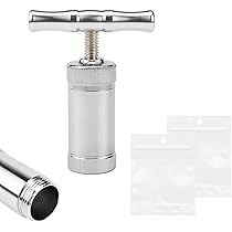 Pressa Polline Pressa Polline Portatile Pressa Polline Rimovibile Pressa Polline Di Pepe Pressa Polline Di Vaniglia Pressa Polline Manuale In Lega Di Alluminio Per Erbe Spezie Polline Di Pepe (Argento
