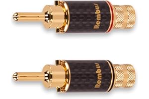 Rembus High End verriegelbare Bananenstecker Carbon | vergoldet | 4 Stück | BS-139