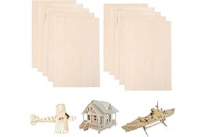 MaYuLa 10Pcs Plywood Sheets 2mmx300mmx200mm Basswood Sheets MDF Board Sheets Unfinished Wood Board Wooden Plate Model Craft for Pyrography DIY Mini House Ship Bridge Airplane