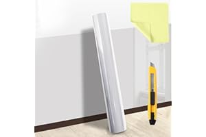 CECOMBINE Lámina protectora de pared transparente, 40 x 500 cm, antisalpicaduras para muebles, lámina autoadhesiva estática con cuchillo y trapo, lavable, lámina decorativa para paredes, cocina, muebles