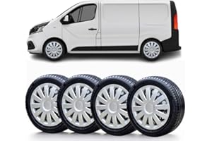 SOLIP 16" wheel trims, Hubcaps, Set of 4 for Vauxhall Vivaro, Citroen Dispatch, Peugeot Expert,Alloy wheels look covers