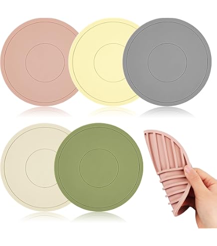 Lot De 4 Dessous De Plat En Silicone Rond - Antidérapant, Résistant à La Chaleur 230°C - Pour Protéger Tables - Couleurs Assorties