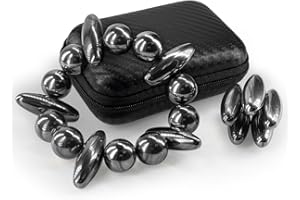 Cartlant 20Pcs Magnetic Balls Fidget Toy, 10x Rattle Magnets 43mm and 10x Strong Magnet Ball 20mm, Cool Office Gadget Beads Adults Stress Relief Educational Game Toys for Autism ADHD(Black)