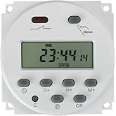 BAOMAIN CN101A Entrée DC/AC 12V, Sortie 200-250V AC, 16A Ampères Digital LCD Power Programmable Timer, Relais temporisé 17 Fo