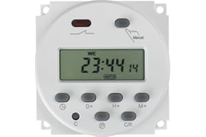 BAOMAIN CN101A Ingresso DC/AC 12V, Uscita 200-250V AC, 16A Amps Alimentazione digitale, LCD Timer programmabile Interruttore a relè a tempo, Supporto 17 volte Programma giornaliero settimanale