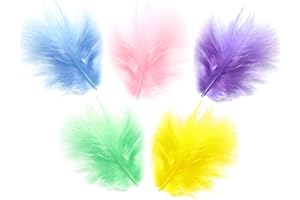 GREGORY CRAFTS & GIFTS Marabou Feathers in Assorted Pastel Shades (Pk 30) by GC