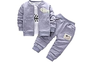 BINIDUCKLING Newborn Baby Boys Coat + Pants + Shirts Clothes Sets Toddlers Casual 3 Pieces Outfits