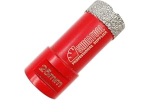 SHDIATOOL Diamant-Bohrkrone Durchmesser 25mm M14 Gewinde für Porzellan Fliese Keramik Granit Marmor Trockenbohren