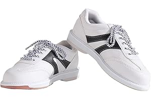 ZHENSI Bowlingschuhe Für Damen Sportlich Leicht Gepuffertes Leder Schnürung Mode