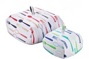 Antcher Thermal Food Cover - Portable Foldable Insulated Food Cover Net Tents Internal Coating Keeps Food Warm for Camping, Picnic, Party, BBQ (2 Pcs)