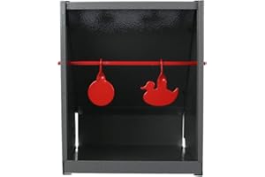 ‎OPTACS OpTacs - Kugelfangkasten Pellet Catcher inkl. Pendelziel aus Metall Zielscheibe für Luftgewehr Luftpistole