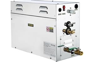 BuoQua 9KW Dampfgenerator Dusche Dampferzeuger Sauna Für Dampfbad Dampfdusche Und Dampfbäder Private Und Gewerbliche Dampfgerät Schwarz