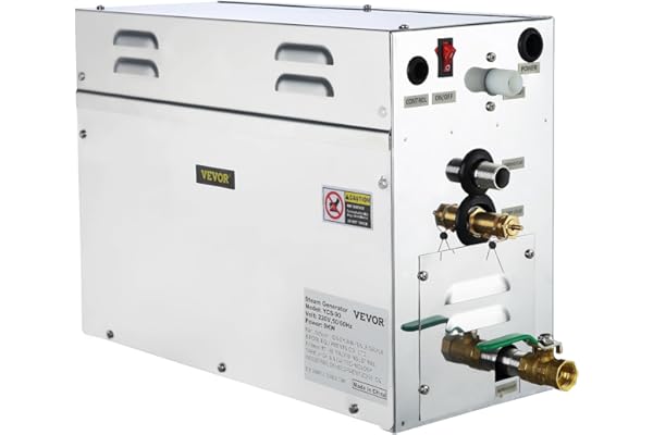 BuoQua Générateur de Vapeur Sauna 9 KW, Générateur de Vapeur Douche Bain 220 V Maison 8,5-11.3 m³, Générateur de Hammam Kit 35 ℃-55 ℃ dans Le Commerce et Domicile LT-90 SWKZQ129