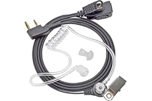 HYSHIKRA Walkie Talkie Auricolare a 2 pin compatibile con Kenwood Baofeng UV5R 888S UV-82HP BF-F8HP radio bidirezionali (1 pezzo)