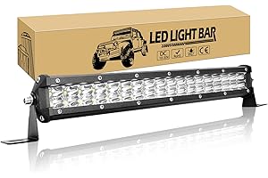 Barre lumineuse LED Willpower 38,1 cm 108 W 12/24 V – Phares de conduite et feux de brouillard tout-terrain étanches IP67 – Éclairage 4x4, camion, voiture, ATV, VUS, bateau