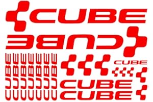 AIKSKANGAROO 15cmx10cm Creative Kit Cube Adesivi Bici Aufkleber für Fahrrad MTB BDC Bicicletta Autozubehör Autos und Motorräder Zubehör Auto (Farbe: Rot, Größe: 27cmx)