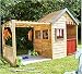 Produktbild XXL Kinderspielhaus mit Veranda aus Holz großes Spielhaus Gartenhaus für Kinder