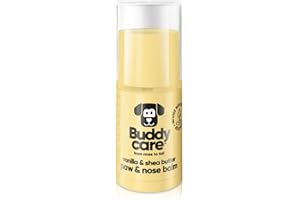 Buddycare Dog Paw & Nose Balm - Vanilla & Shea Butter Protects & Repairs Dry, Cracked & Chapped Skin | Vegan & Cruelty-Free, Moisturises & Nourishes | Pocket Sized Grooming Accessory