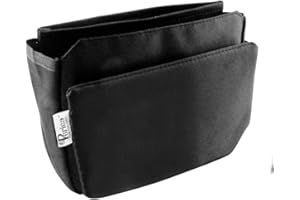Periea 'Tegan' Petit Organisateur de Sac à Main Insert ou Trousse de Maquillage - 5 Couleurs Disponibles (Noir)