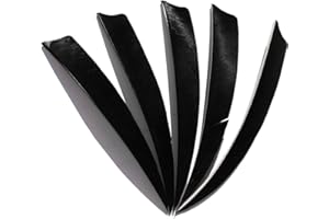 ZZYB 50pcs Plume de Flèche Empennage de Flèche 4 Pouces 5 Pouces Fletches Naturelles Aile Droit pour Les Flèches de Bricolage Flèches de Carbone